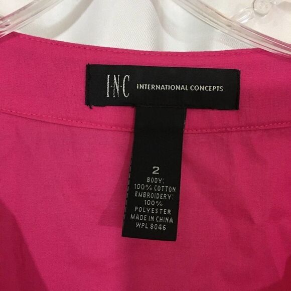 Inc international Concepts Pink Beaded Tunic Top Size 2 Small - Picture 3 of 6